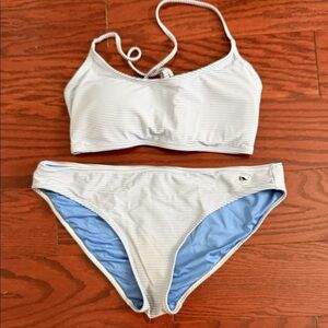 Vineyard Vines Light Blue & White Striped Women’s Bikini Set Size L